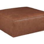 BARNES SQUARE LOUNGING OTTOMAN - LEATHER