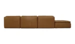 Lino Lounge Modular Sectional Tan Leather - Image 6