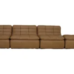 Lino Lounge Modular Sectional Tan Leather